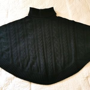 Esprit 100% wool turtleneck sweater cape